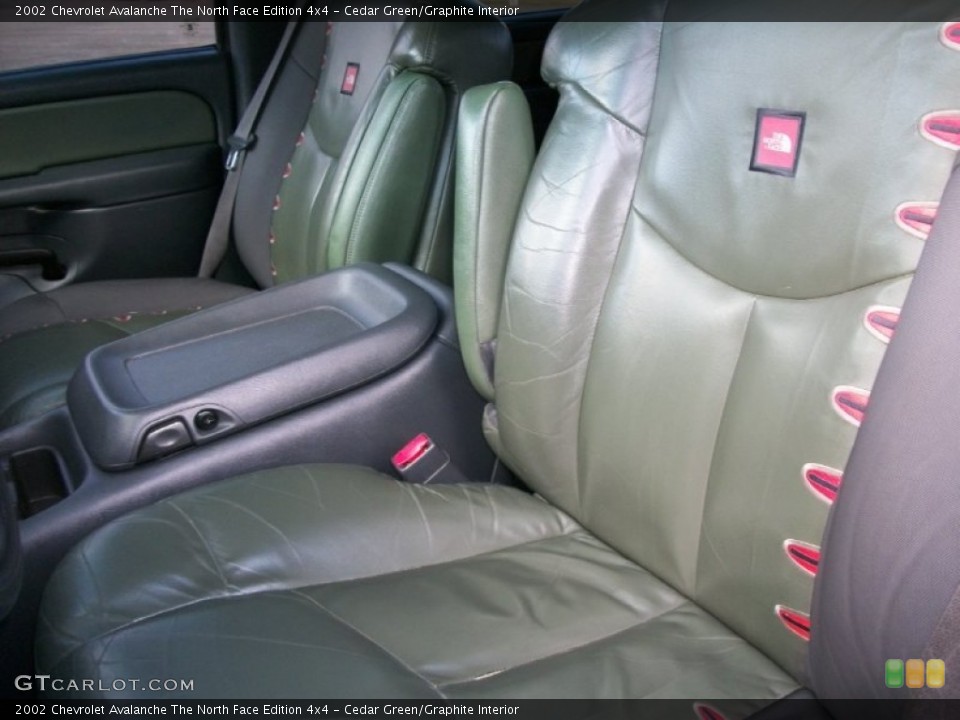 Cedar Green/Graphite Interior Front Seat for the 2002 Chevrolet Avalanche The North Face Edition 4x4 #76810312