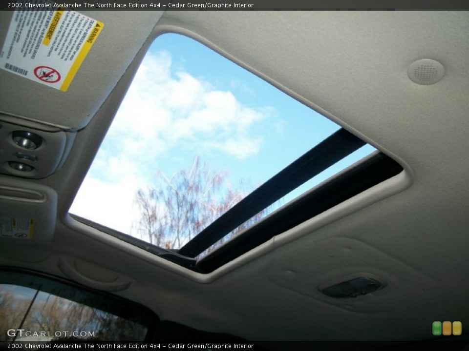 Cedar Green/Graphite Interior Sunroof for the 2002 Chevrolet Avalanche The North Face Edition 4x4 #76810584