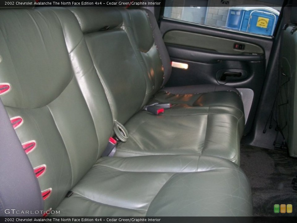 Cedar Green/Graphite Interior Rear Seat for the 2002 Chevrolet Avalanche The North Face Edition 4x4 #76810789