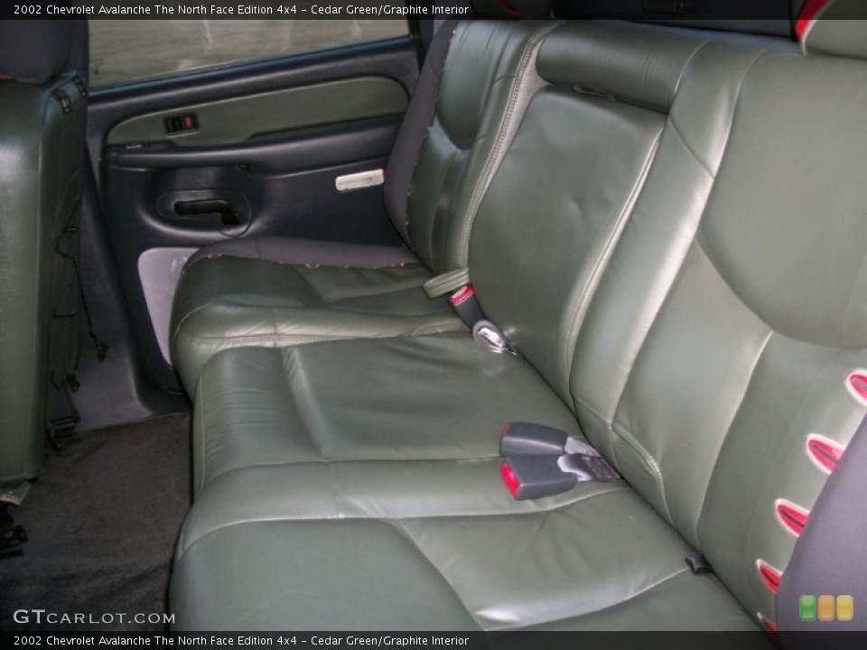 Cedar Green/Graphite Interior Rear Seat for the 2002 Chevrolet Avalanche The North Face Edition 4x4 #76810869