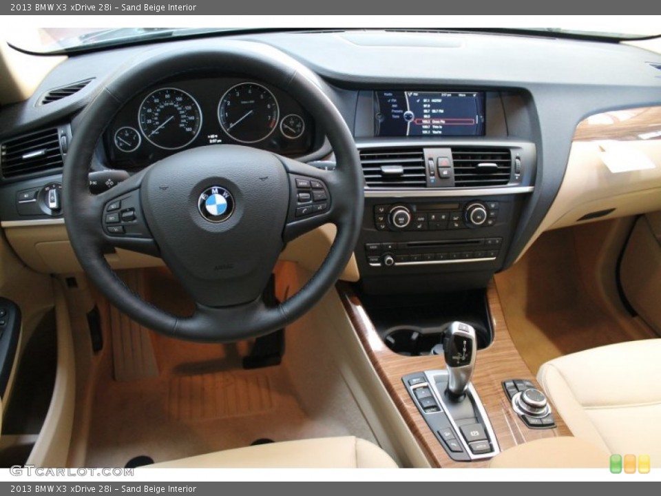Sand Beige Interior Dashboard for the 2013 BMW X3 xDrive 28i #76811325