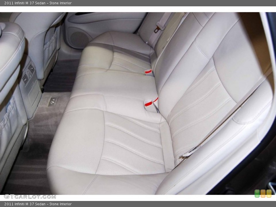 Stone Interior Rear Seat for the 2011 Infiniti M 37 Sedan #76811357