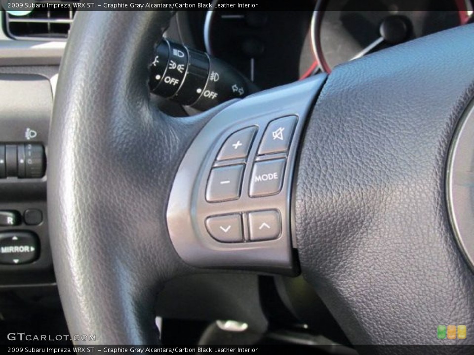 Graphite Gray Alcantara/Carbon Black Leather Interior Controls for the 2009 Subaru Impreza WRX STi #76812318