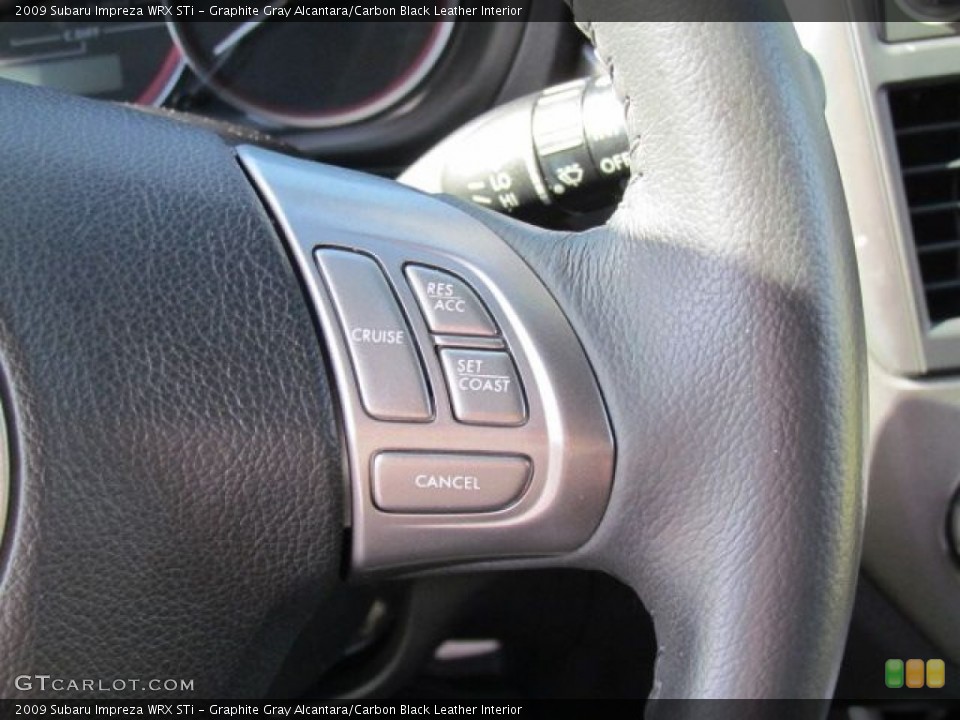 Graphite Gray Alcantara/Carbon Black Leather Interior Controls for the 2009 Subaru Impreza WRX STi #76812339