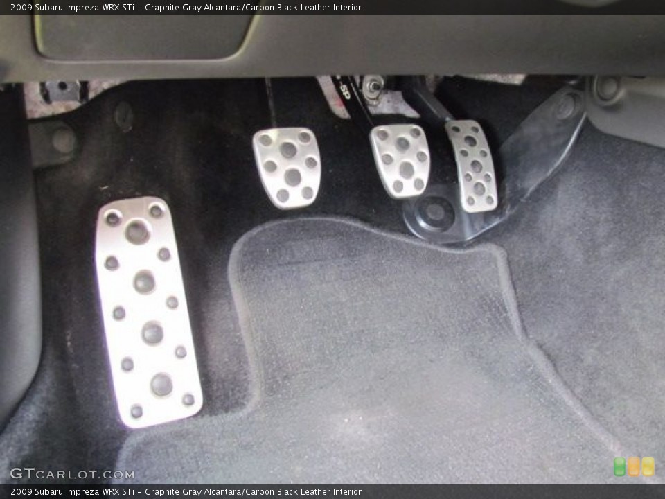 Graphite Gray Alcantara/Carbon Black Leather Interior Controls for the 2009 Subaru Impreza WRX STi #76812376