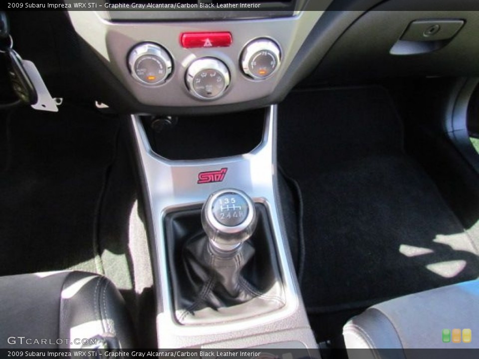 Graphite Gray Alcantara/Carbon Black Leather Interior Transmission for the 2009 Subaru Impreza WRX STi #76812442