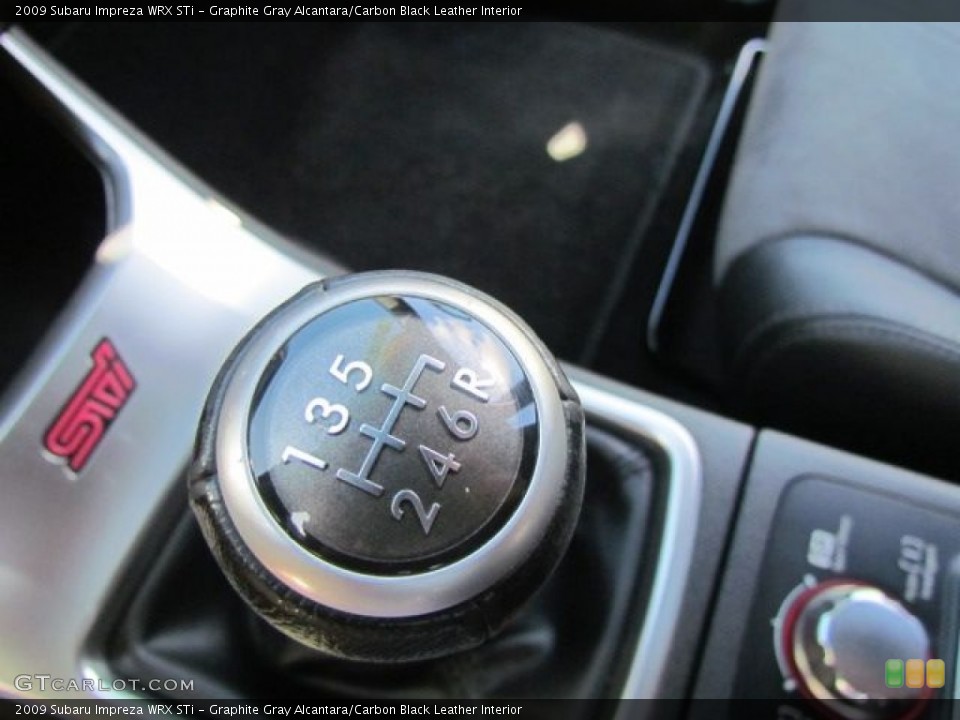 Graphite Gray Alcantara/Carbon Black Leather Interior Transmission for the 2009 Subaru Impreza WRX STi #76812463