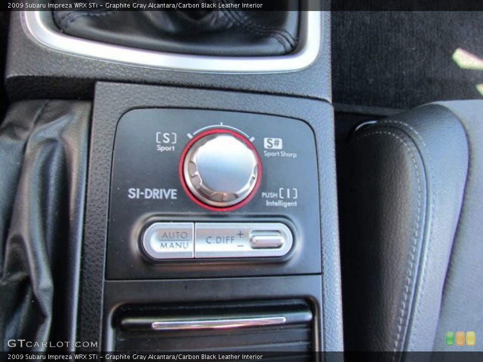Graphite Gray Alcantara/Carbon Black Leather Interior Controls for the 2009 Subaru Impreza WRX STi #76812483