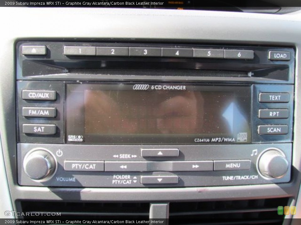 Graphite Gray Alcantara/Carbon Black Leather Interior Audio System for the 2009 Subaru Impreza WRX STi #76812531