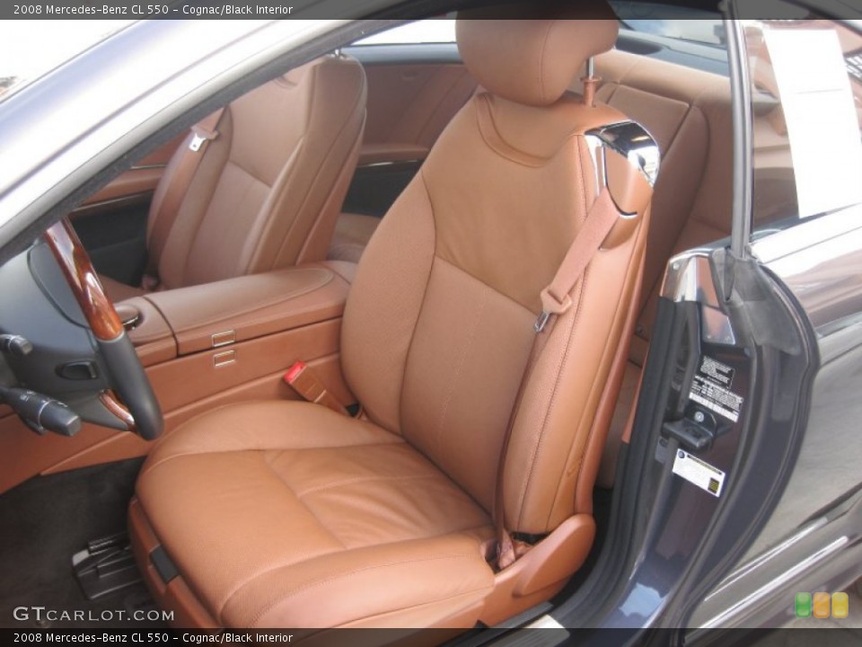 Cognac/Black Interior Front Seat for the 2008 Mercedes-Benz CL 550 #76812762