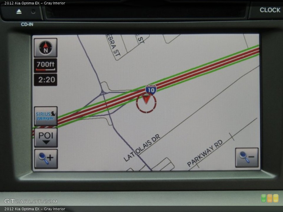 Gray Interior Navigation for the 2012 Kia Optima EX #76812890