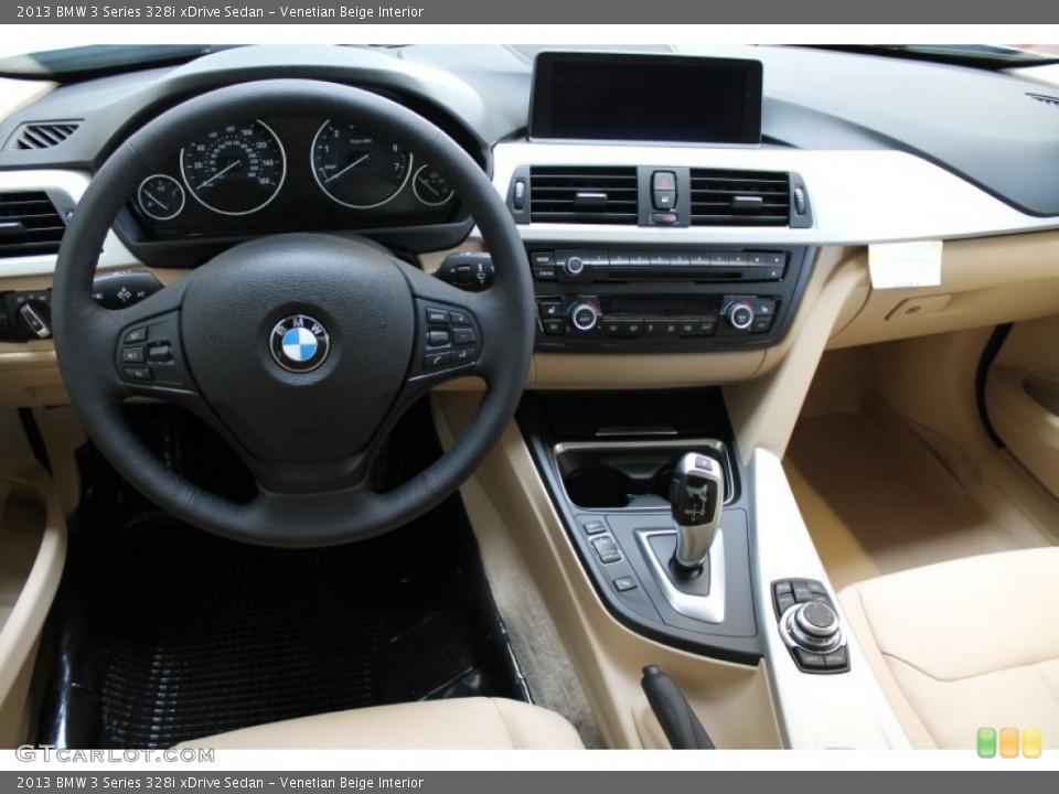 Venetian Beige Interior Dashboard for the 2013 BMW 3 Series 328i xDrive Sedan #76813574