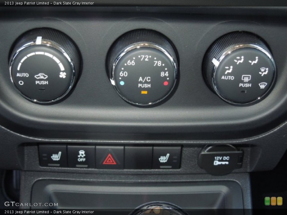 Dark Slate Gray Interior Controls for the 2013 Jeep Patriot Limited #76813998