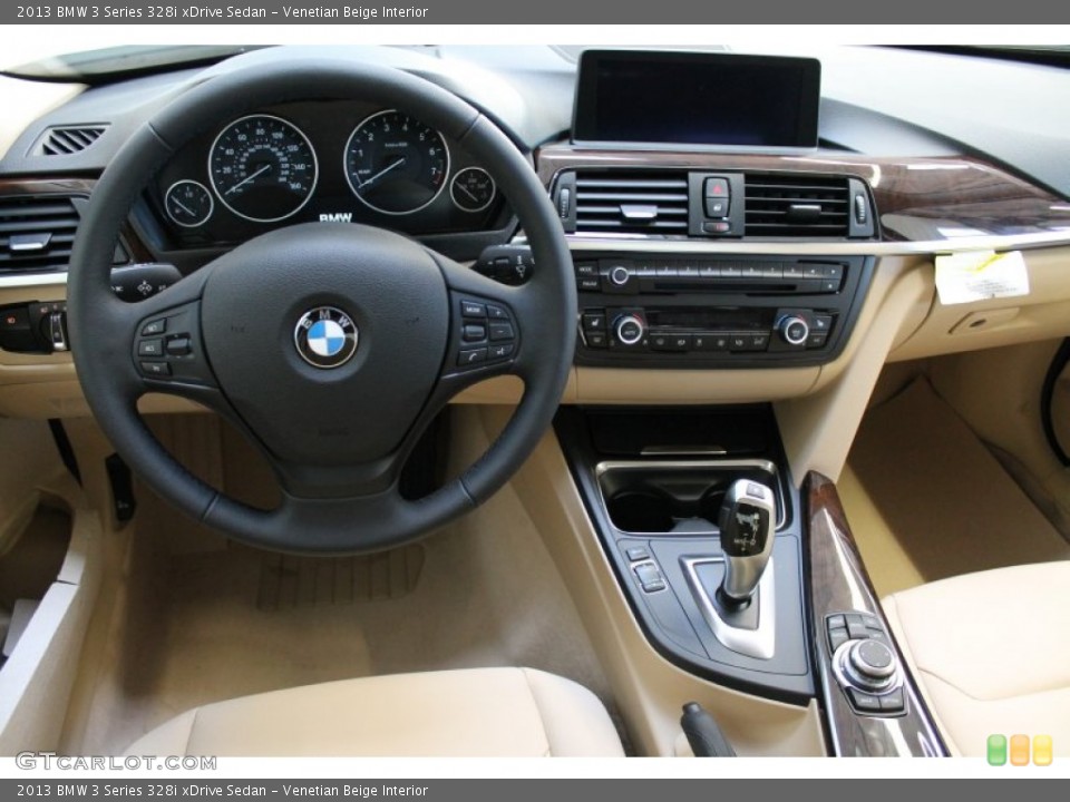 Venetian Beige Interior Dashboard for the 2013 BMW 3 Series 328i xDrive Sedan #76814688