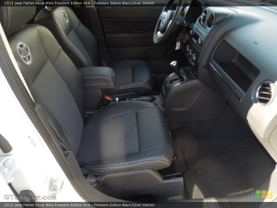Freedom Edition Black/Silver Interior Front Seat for the 2013 Jeep Patriot Oscar Mike Freedom Edition 4x4 #76815507