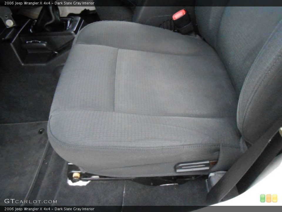 Dark Slate Gray Interior Front Seat for the 2006 Jeep Wrangler X 4x4 #76816281