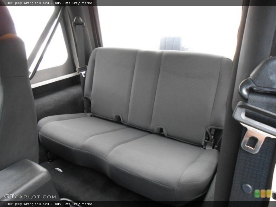 Dark Slate Gray Interior Rear Seat for the 2006 Jeep Wrangler X 4x4 #76816396