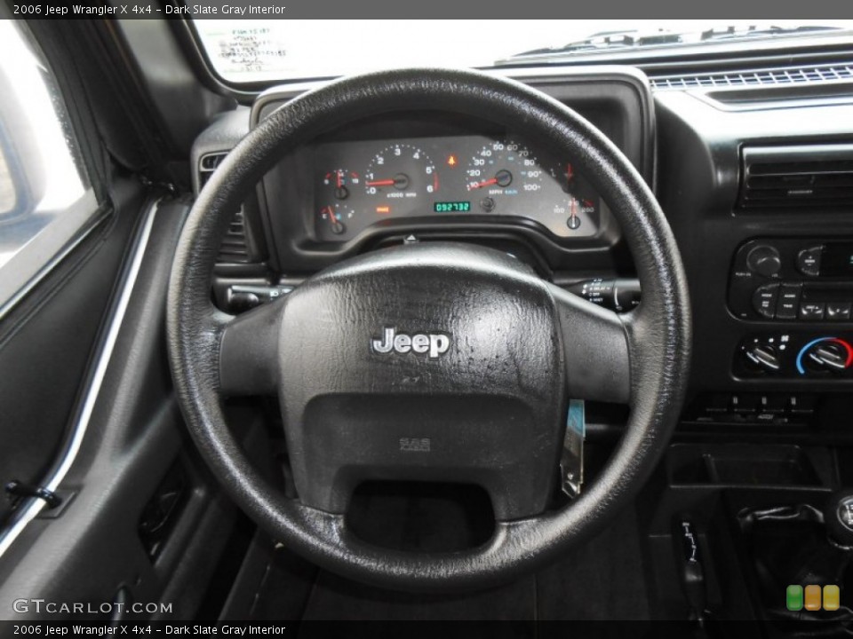 Dark Slate Gray Interior Steering Wheel for the 2006 Jeep Wrangler X 4x4 #76816443