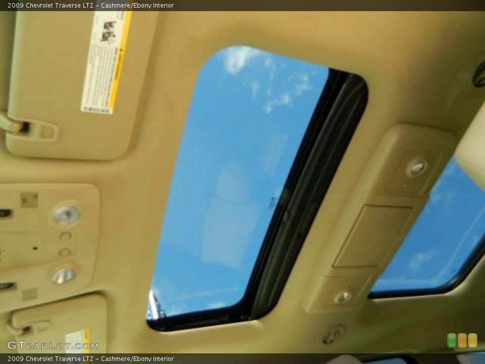 Cashmere/Ebony Interior Sunroof for the 2009 Chevrolet Traverse LTZ #76816462