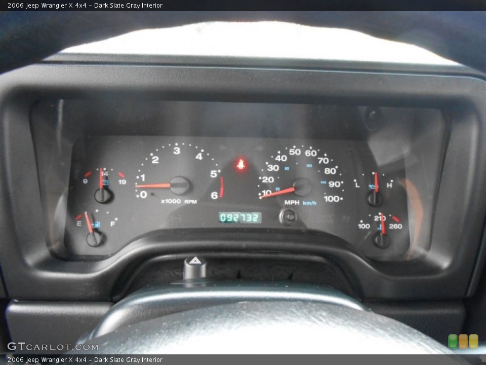 Dark Slate Gray Interior Gauges for the 2006 Jeep Wrangler X 4x4 #76816536