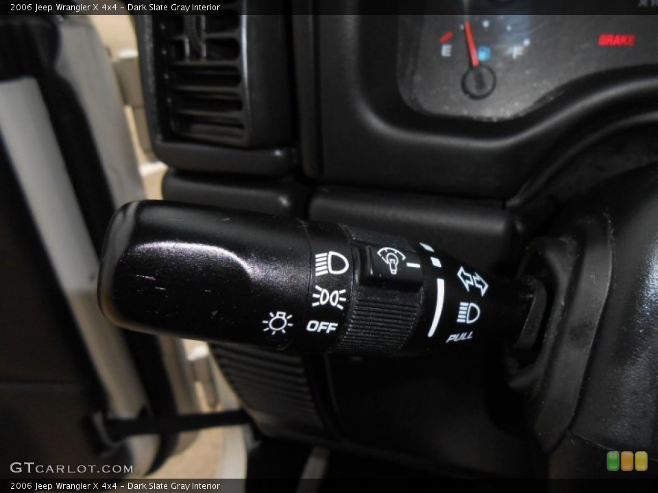 Dark Slate Gray Interior Controls for the 2006 Jeep Wrangler X 4x4 #76816584