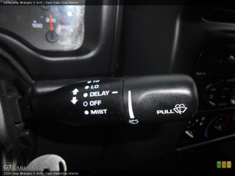 Dark Slate Gray Interior Controls for the 2006 Jeep Wrangler X 4x4 #76816602