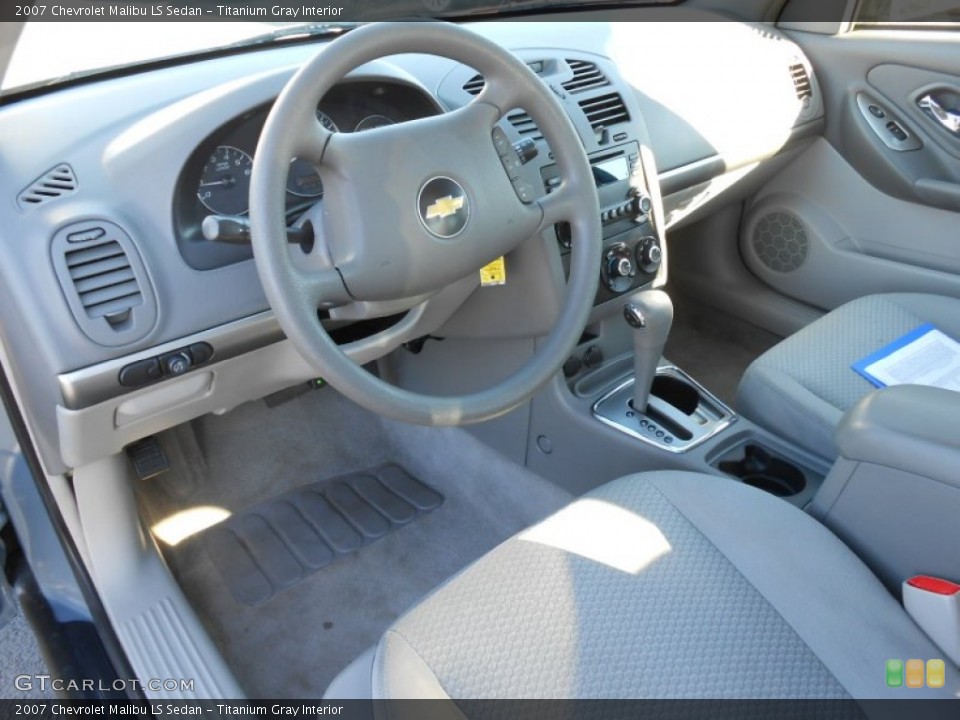 Titanium Gray Interior Prime Interior for the 2007 Chevrolet Malibu LS Sedan #76817844