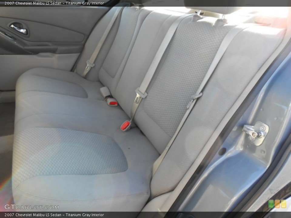 Titanium Gray Interior Rear Seat for the 2007 Chevrolet Malibu LS Sedan #76817867