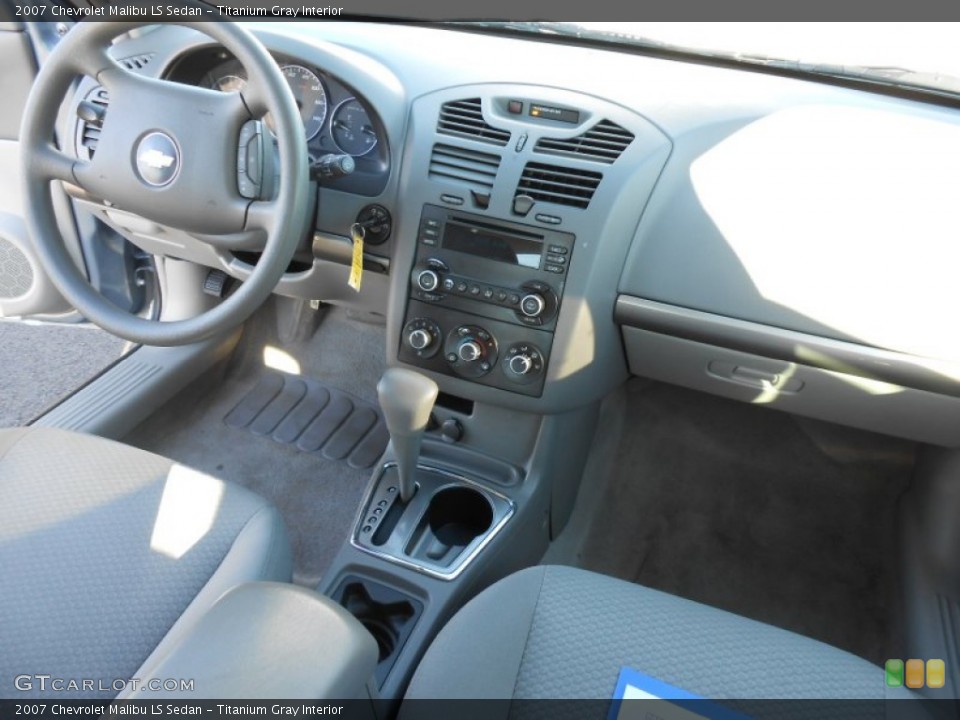 Titanium Gray Interior Dashboard for the 2007 Chevrolet Malibu LS Sedan #76817952