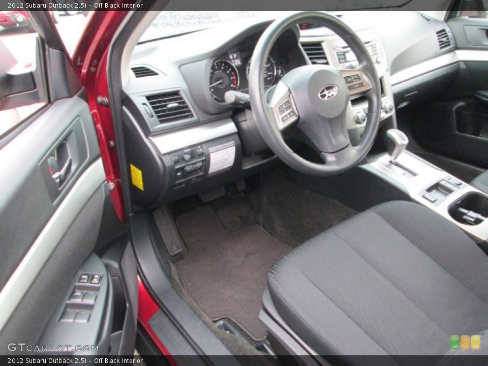 Off Black Interior Photo for the 2012 Subaru Outback 2.5i #76818682