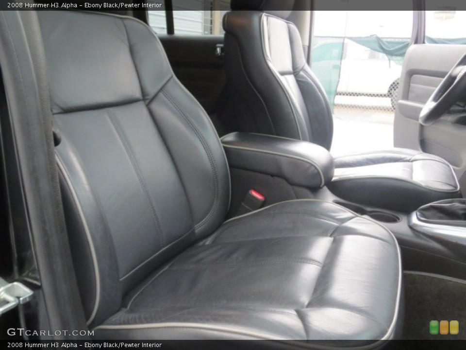 Ebony Black/Pewter Interior Front Seat for the 2008 Hummer H3 Alpha #76819217