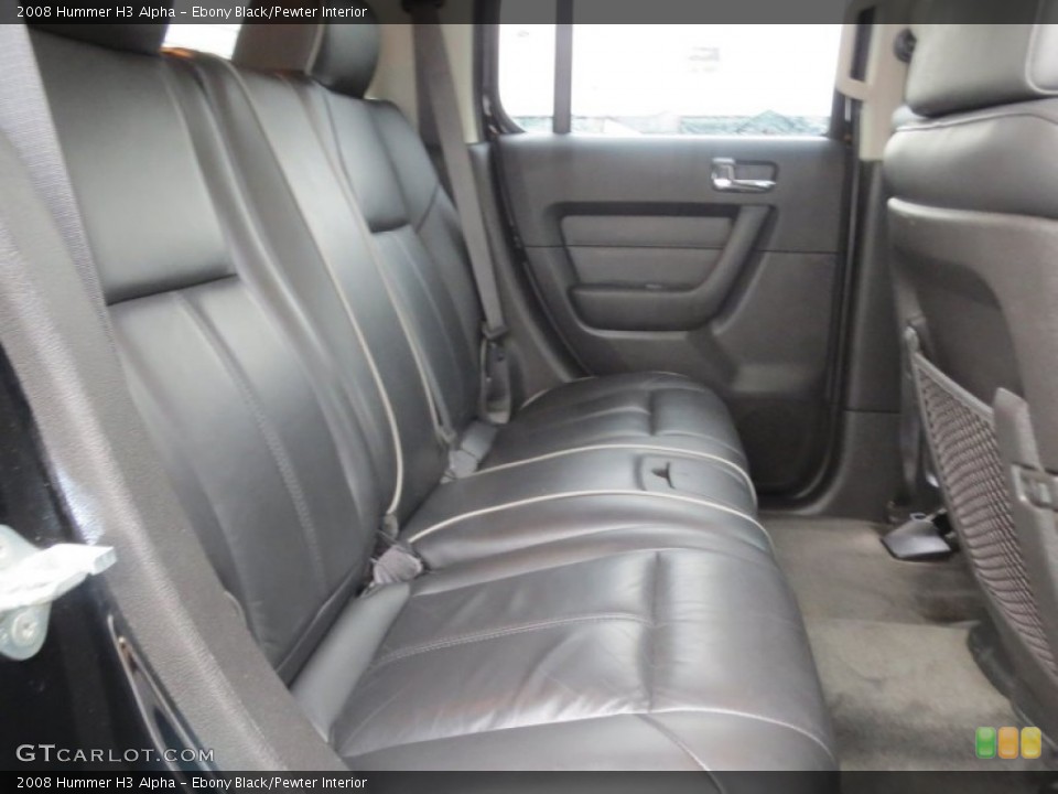 Ebony Black/Pewter Interior Rear Seat for the 2008 Hummer H3 Alpha #76819287