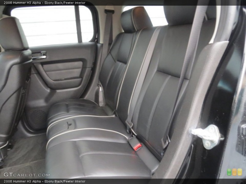 Ebony Black/Pewter Interior Rear Seat for the 2008 Hummer H3 Alpha #76819345