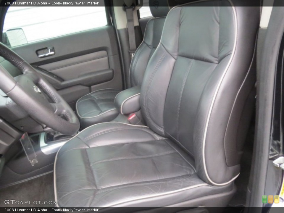 Ebony Black/Pewter Interior Front Seat for the 2008 Hummer H3 Alpha #76819419