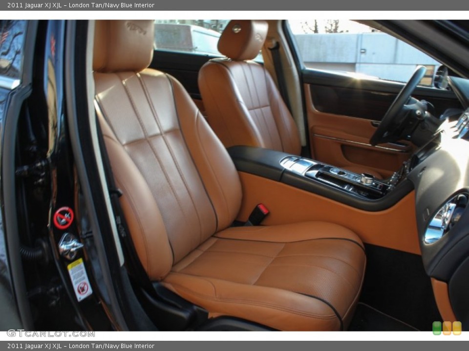 London Tan/Navy Blue Interior Front Seat for the 2011 Jaguar XJ XJL #76819449