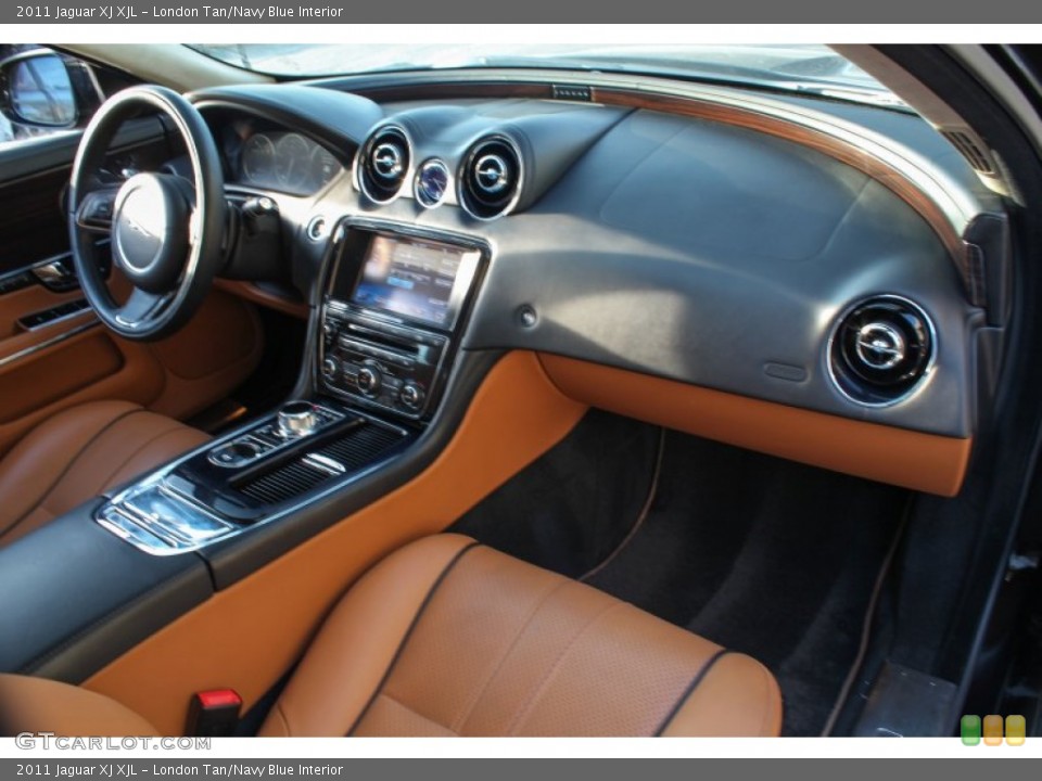London Tan/Navy Blue Interior Dashboard for the 2011 Jaguar XJ XJL #76819472