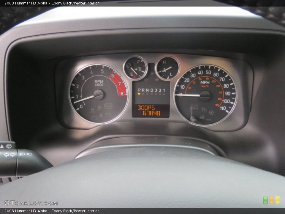 Ebony Black/Pewter Interior Gauges for the 2008 Hummer H3 Alpha #76819668