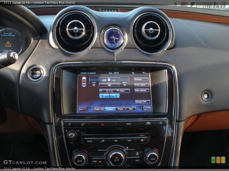 London Tan/Navy Blue Interior Controls for the 2011 Jaguar XJ XJL #76819688