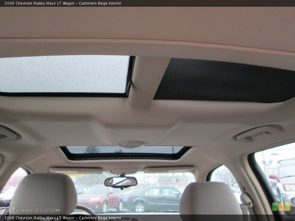 Cashmere Beige Interior Sunroof for the 2006 Chevrolet Malibu Maxx LT Wagon #76820239