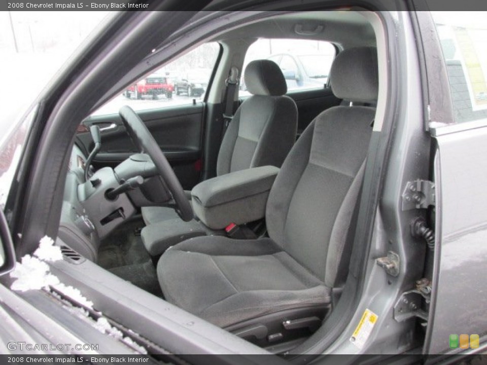 Ebony Black Interior Front Seat for the 2008 Chevrolet Impala LS #76821798