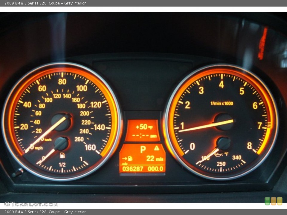Grey Interior Gauges for the 2009 BMW 3 Series 328i Coupe #76822529