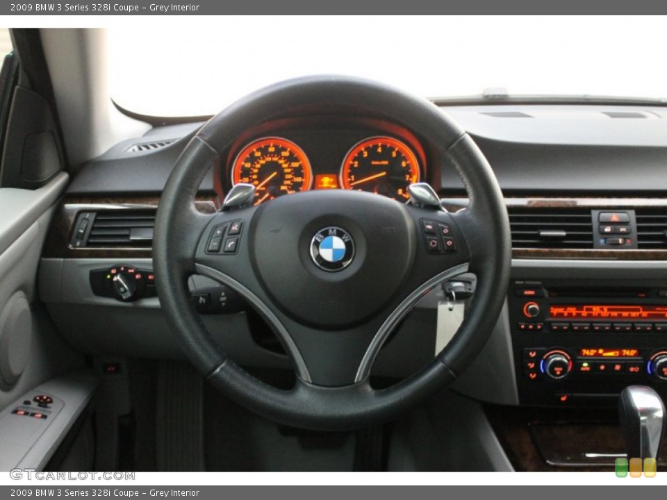 Grey Interior Steering Wheel for the 2009 BMW 3 Series 328i Coupe #76822824