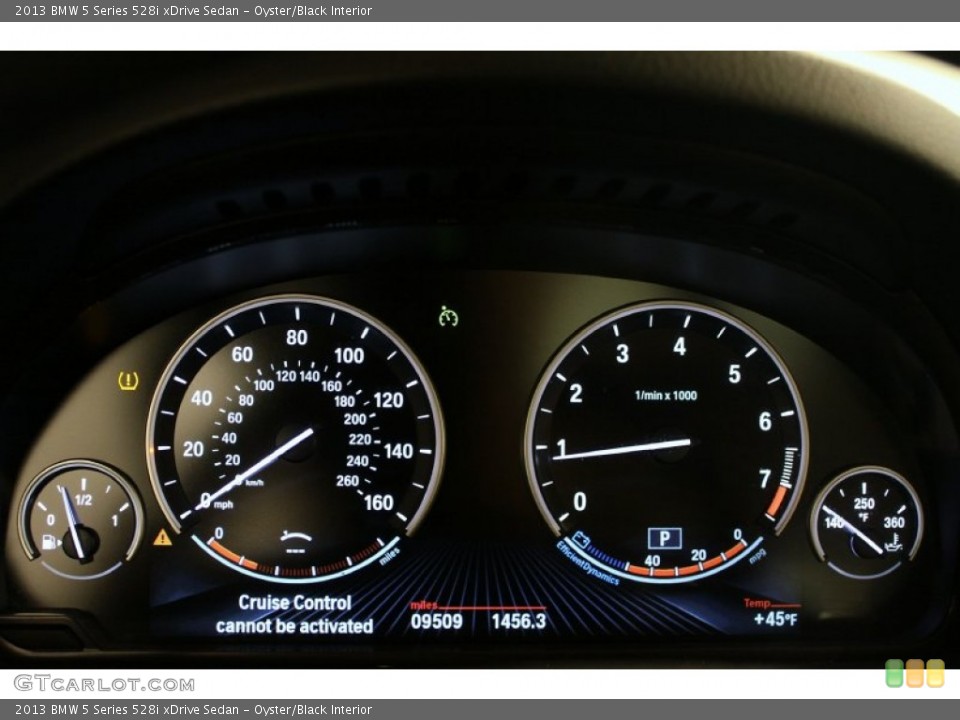 Oyster/Black Interior Gauges for the 2013 BMW 5 Series 528i xDrive Sedan #76823610
