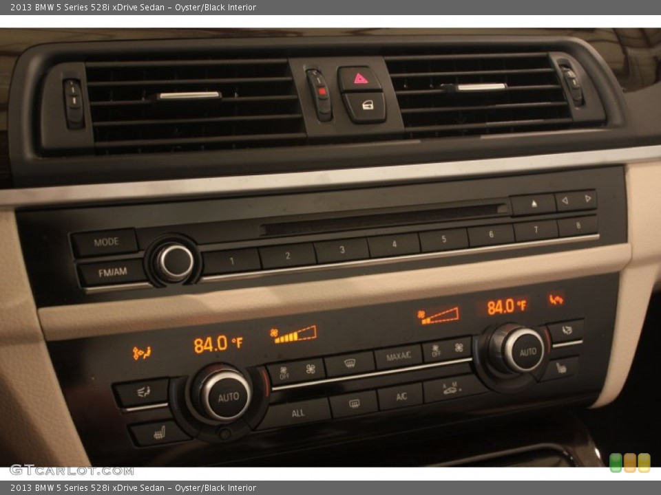 Oyster/Black Interior Controls for the 2013 BMW 5 Series 528i xDrive Sedan #76823679