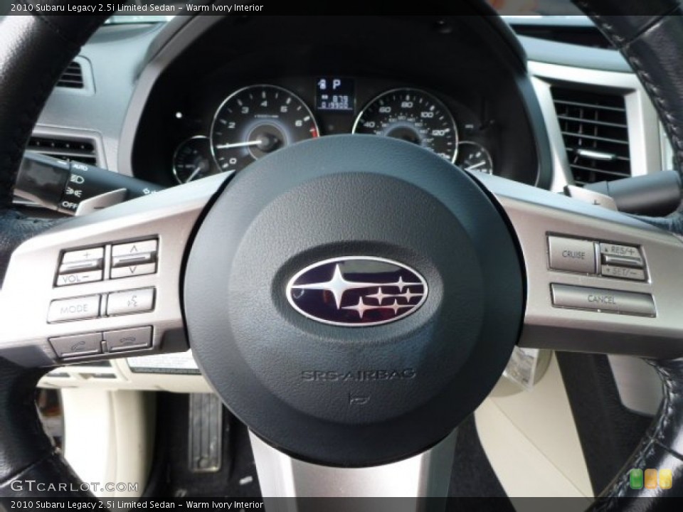 Warm Ivory Interior Controls for the 2010 Subaru Legacy 2.5i Limited Sedan #76824810