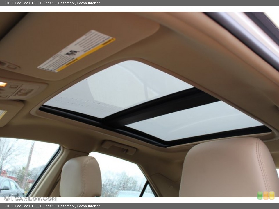 Cashmere/Cocoa Interior Sunroof for the 2013 Cadillac CTS 3.0 Sedan #76825805