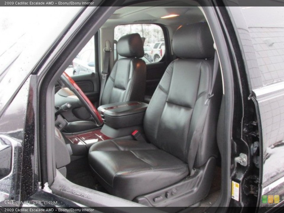 Ebony/Ebony Interior Front Seat for the 2009 Cadillac Escalade AWD #76825878