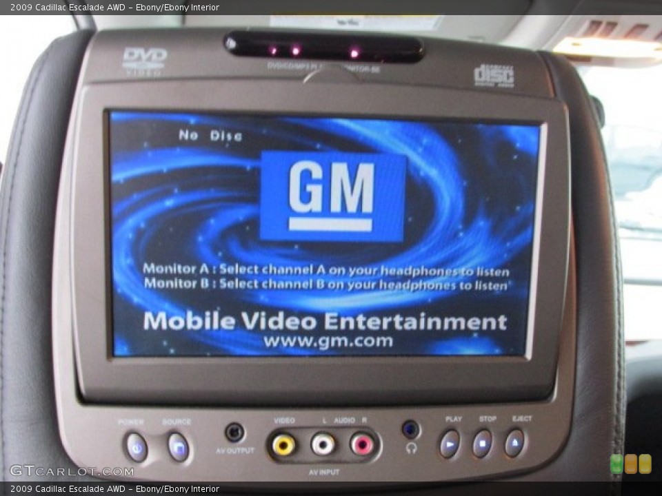 Ebony/Ebony Interior Entertainment System for the 2009 Cadillac Escalade AWD #76825922