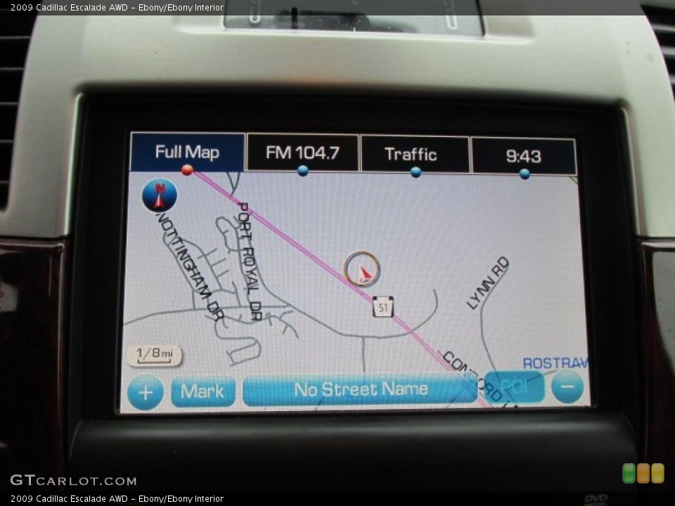 Ebony/Ebony Interior Navigation for the 2009 Cadillac Escalade AWD #76826016