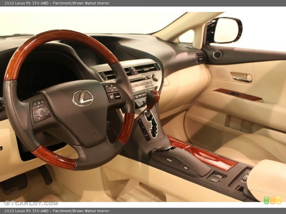 Parchment/Brown Walnut Interior Prime Interior for the 2010 Lexus RX 350 AWD #76826448